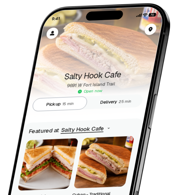 Salty Hook Cafe app preview