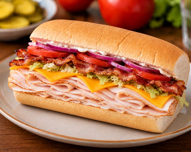 Turkey and Bacon Sandwich.